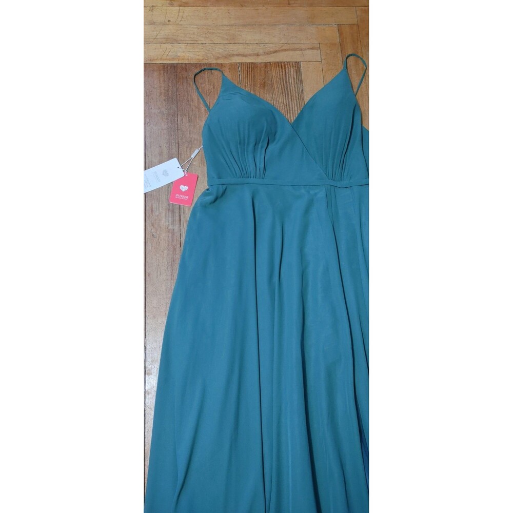JJ's House Formal Wedding Prom Empire Floor Length Emerald Green Dress Gown 16W